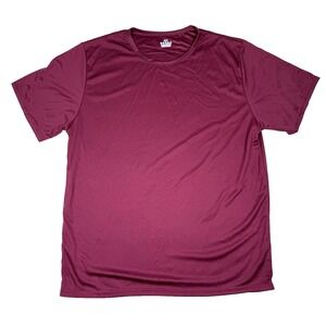 Training Mesh Stretch Gym T-shirt Athletic Tee Workout‎ Maroon Men's Size 3XL